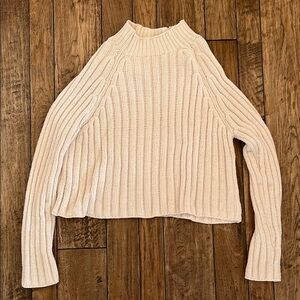 American Eagle Outfitters Cream Cowl Neck Sweater